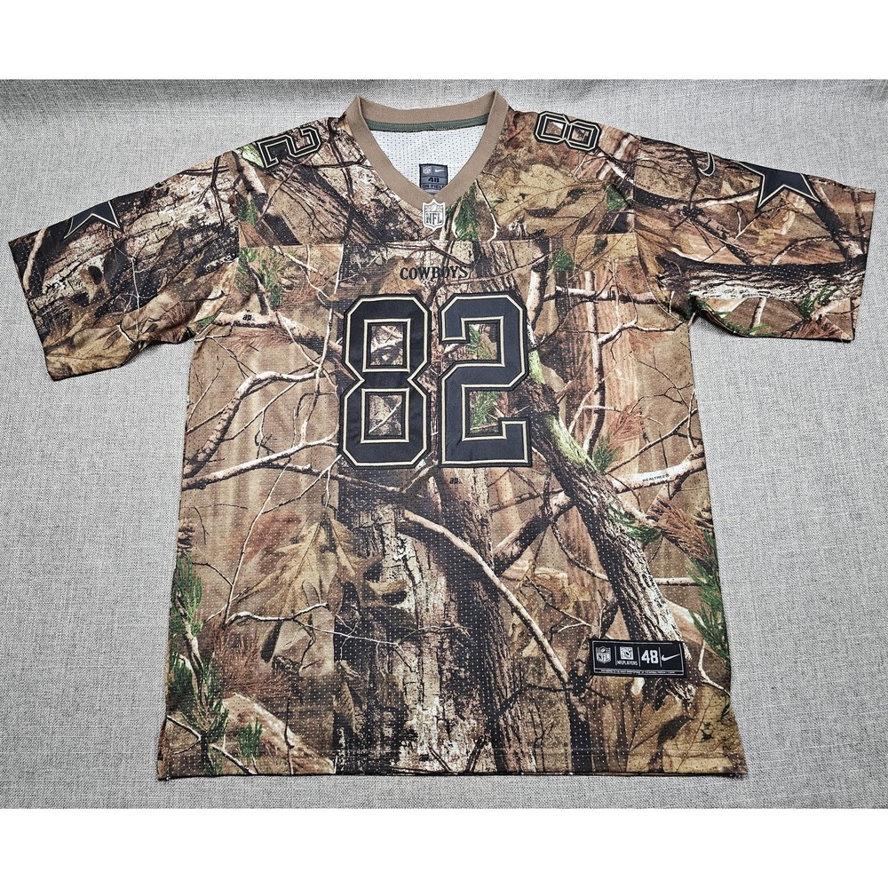 Dallas Cowboys Jersey Mens 48 Brown Camo NFL Football Witten 82‎ Nike On Field